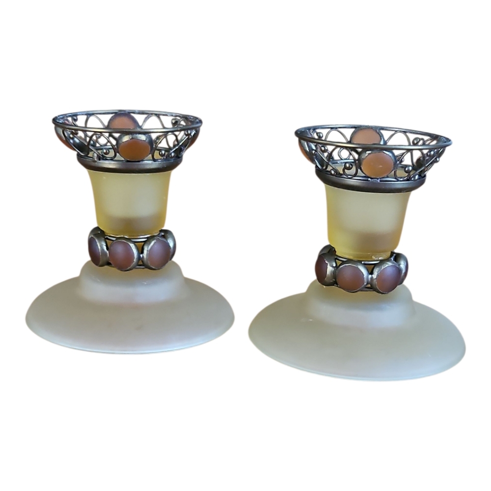 Vintage Partylite Paris Retro Taper Holders
